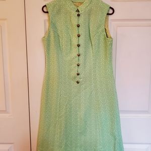 Mint Green Vintage 1960's Polyester Dress